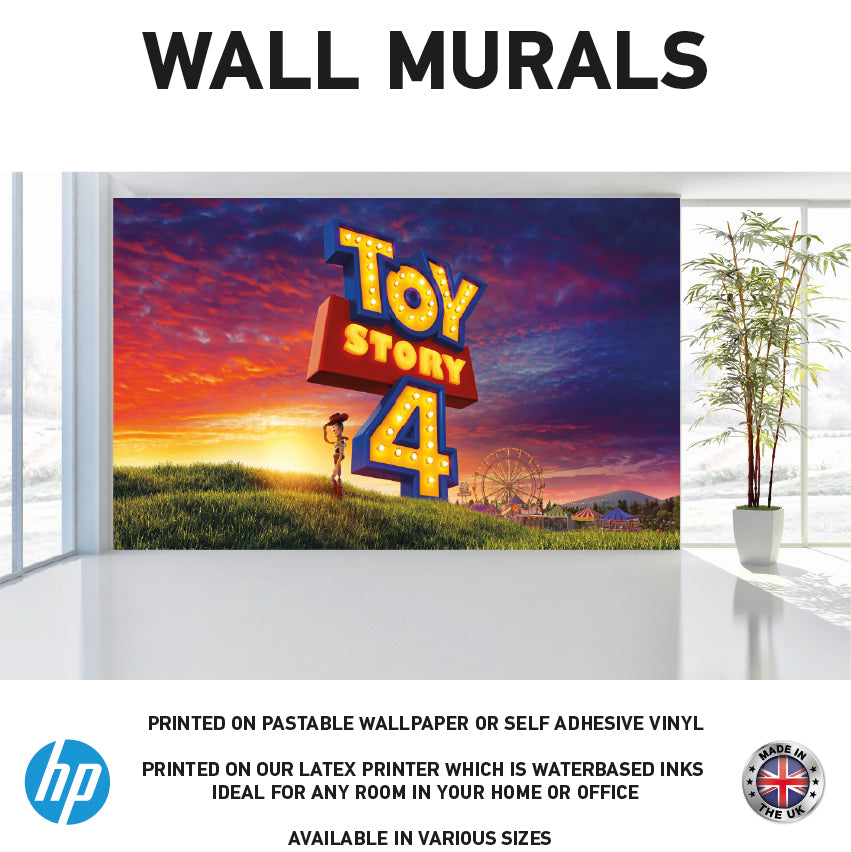 WM0094 Cartoon Cowboy Character Sunset Wall Murals WallPaper Print Decal sticker