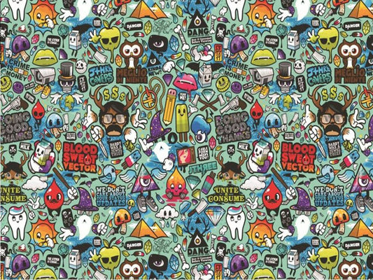 SB31-SB40 Sticker Bomb Sheets for Car Van Motorbike Boat Phone Laptop Wall Window Tablet Various Designs Available