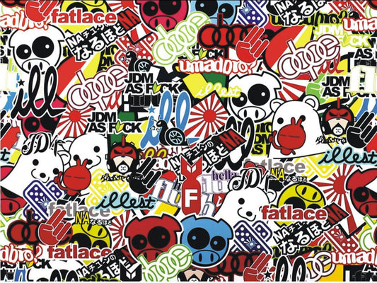 SB41-SB50 Sticker Bomb Sheets for Car Van Motorbike Boat Phone Laptop Wall Window Tablet Various Designs Available