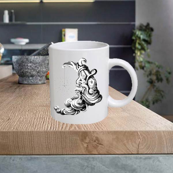 BW07 Black and White 11oz Ceramic printed mug funny cup gift tea coffee costa