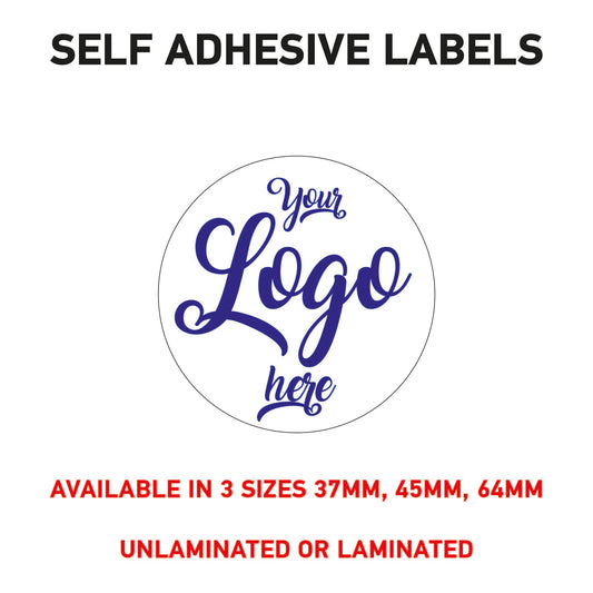 LOGO Printed Round Stickers, Personalised Stickers - Company Name Labels Flower