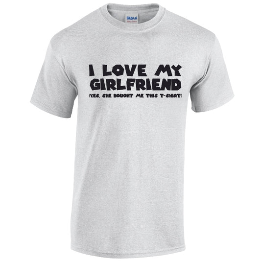 I Love My Girlfriend Mens Cotton T-shirts Available in Black Grey and White NEO01090