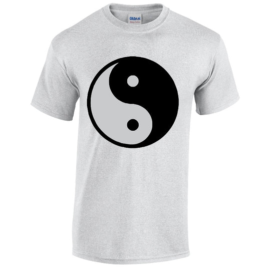 Yin Yang Mens Cotton T-shirts Available in Black Grey and White NEO01091