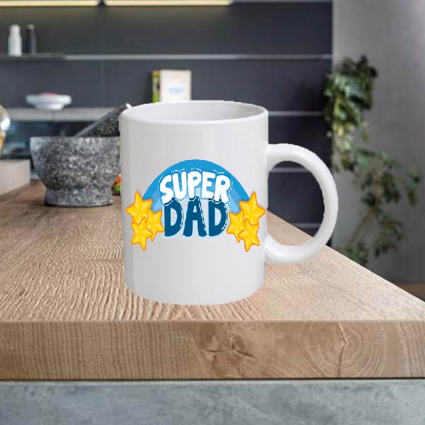 SPECOCC39 Super Dad 11oz Ceramic printed mug funny gift tea coffee costa