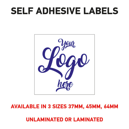 LOGO Printed Square Stickers, Personalised Stickers - Company Name Labels Flower