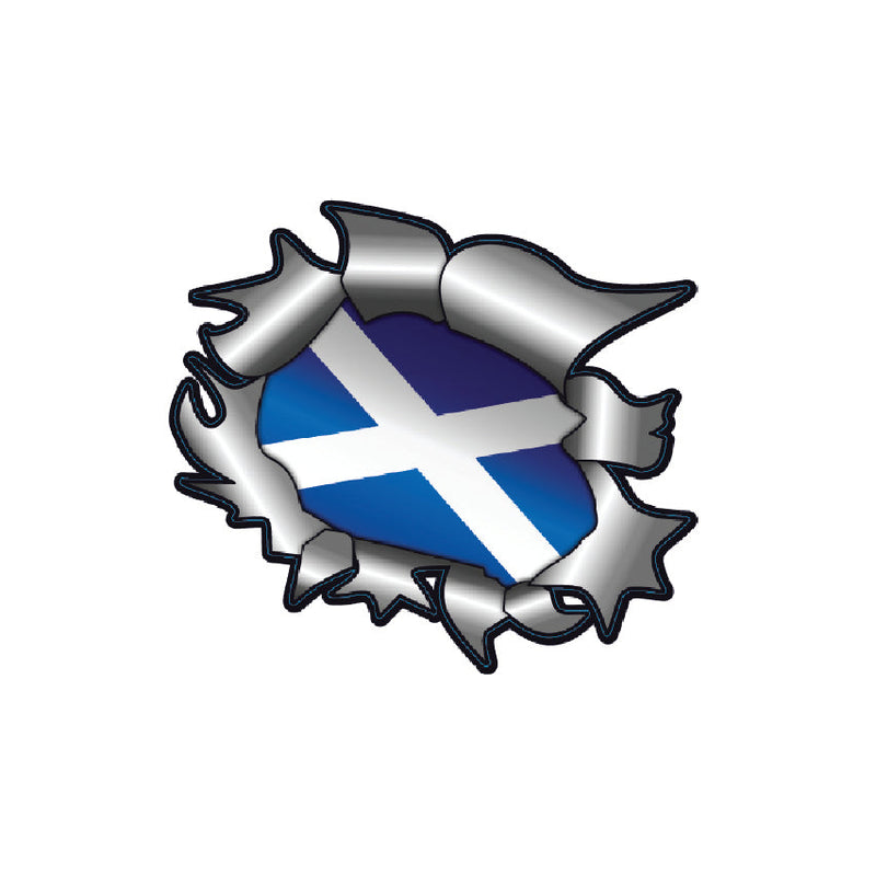 1E Ripped Metal Flags