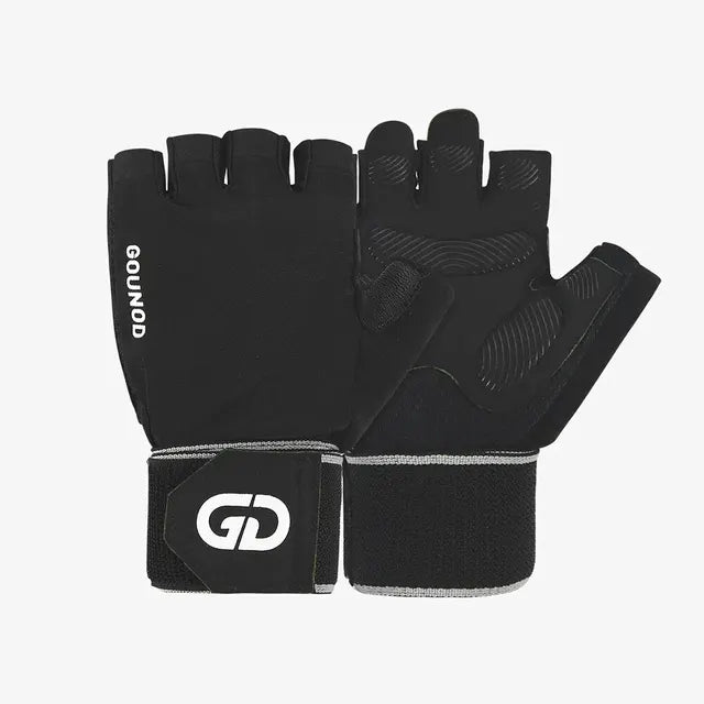 Fitness gloves with microfiber anti slip and wear-resistant design half finger gloves with straps ﻿