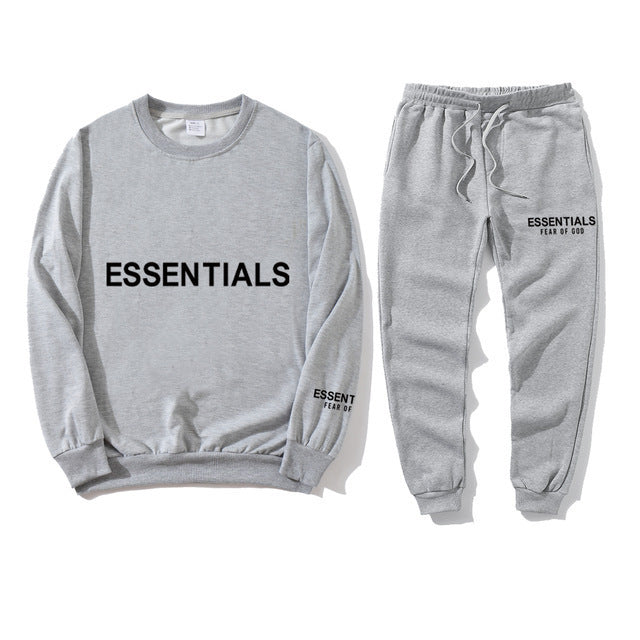 Plus Size Long Sleeve Crew Neck Hoodie Sweatshirt Set