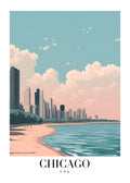 DAV100 Chicago USA Printed | Premium Waterproof & Tear Resistant Full Colour Posters