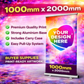 1000mm x 2000mm Roller Banner Stand Pull Up Display Custom Printed HP Latex