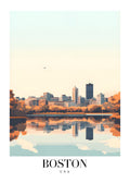 DAV101 Boston USA Printed | Premium Waterproof & Tear Resistant Full Colour Posters