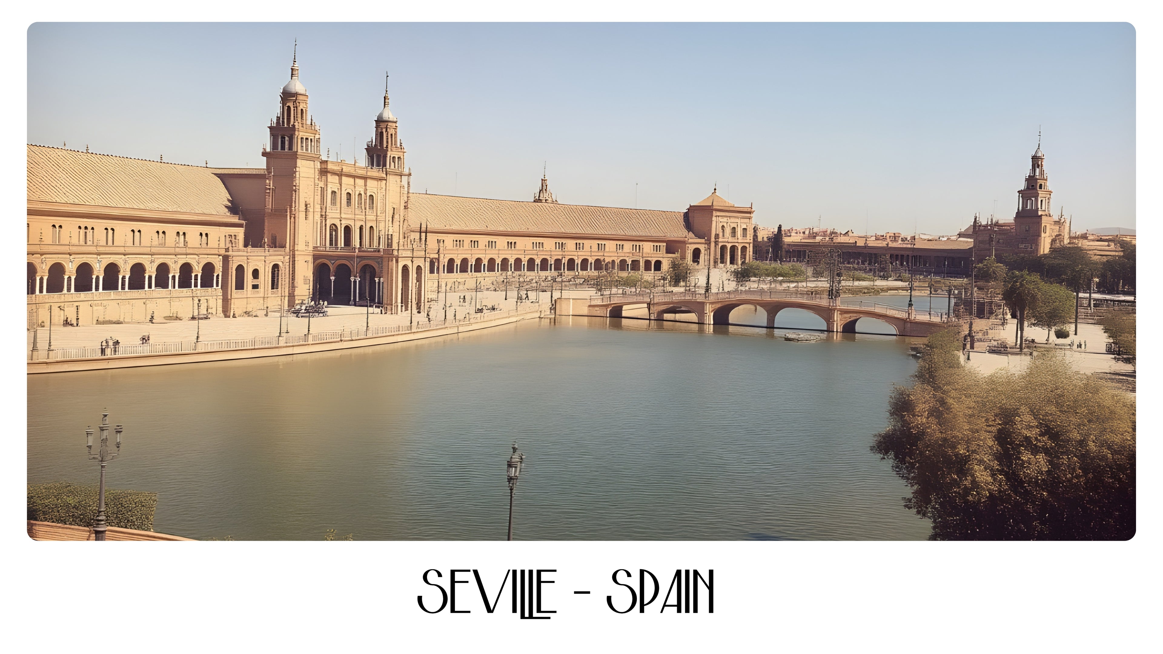 PP101 Seville Spain Panoramic Premium Waterproof & Tear Resistant Poster