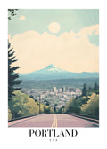 DAV103 Portland USA Printed | Premium Waterproof & Tear Resistant Full Colour Posters