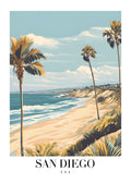DAV105 San Diego USA Printed | Premium Waterproof & Tear Resistant Full Colour Posters