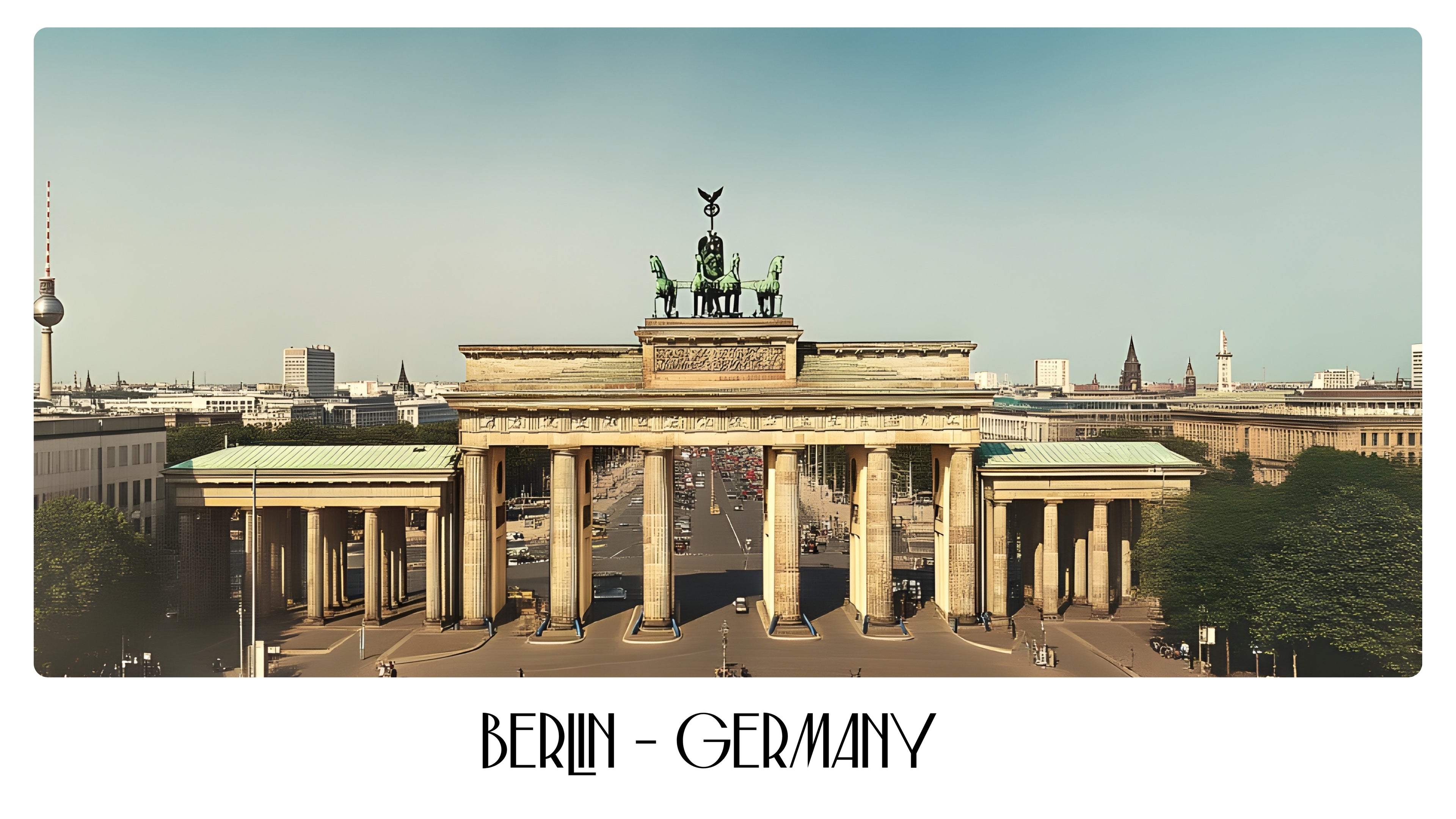 PP105 Berlin Germany Panoramic Premium Waterproof & Tear Resistant Poster