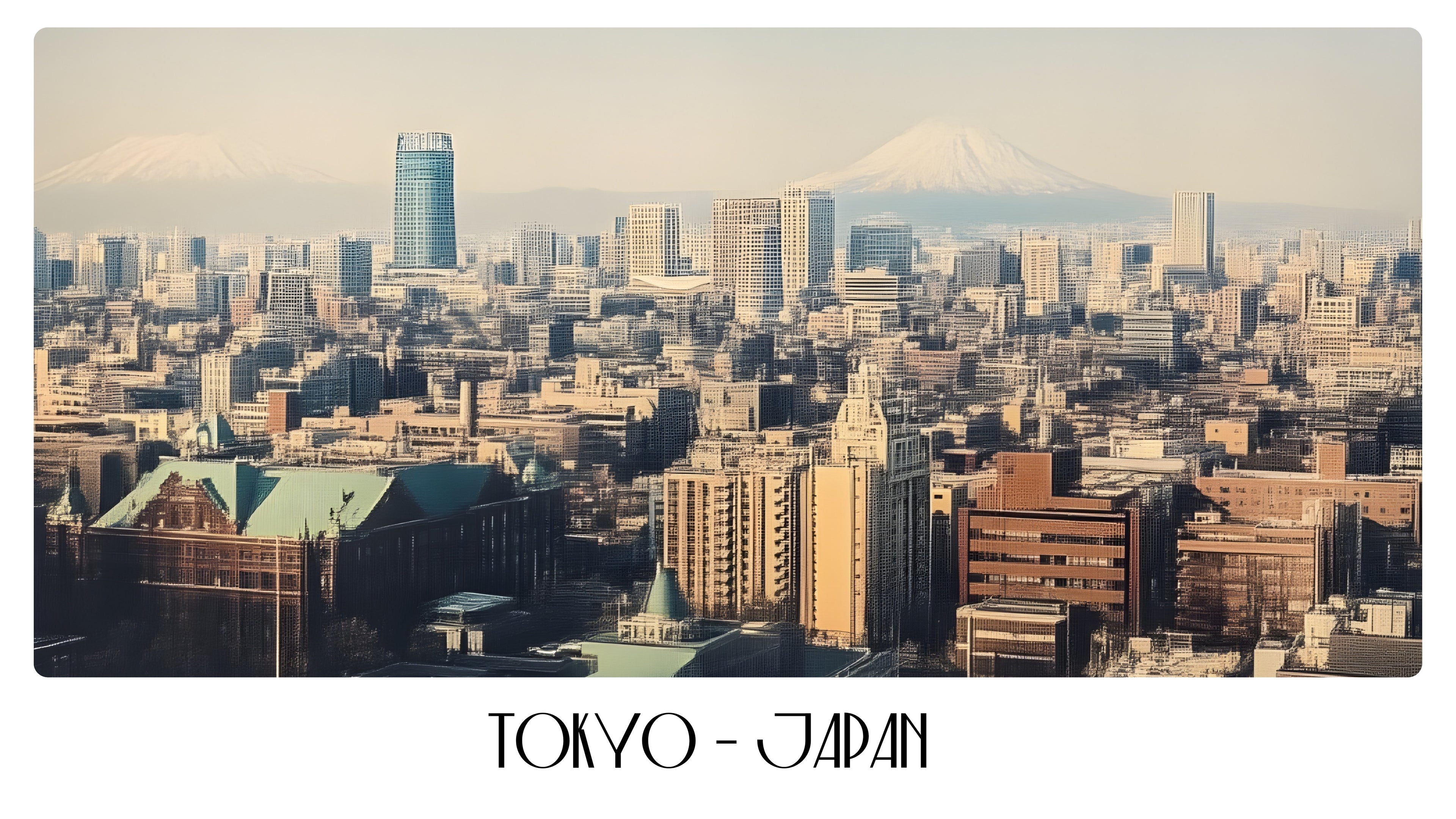PP107 Tokyo Japan Panoramic Premium Waterproof & Tear Resistant Poster