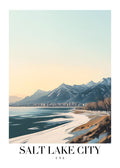 DAV109 Salt Lake City USA Printed | Premium Waterproof & Tear Resistant Full Colour Posters