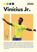 FOOT10 Vinicius Junior (2000) Printed | Premium Waterproof & Tear Resistant Full Colour Posters