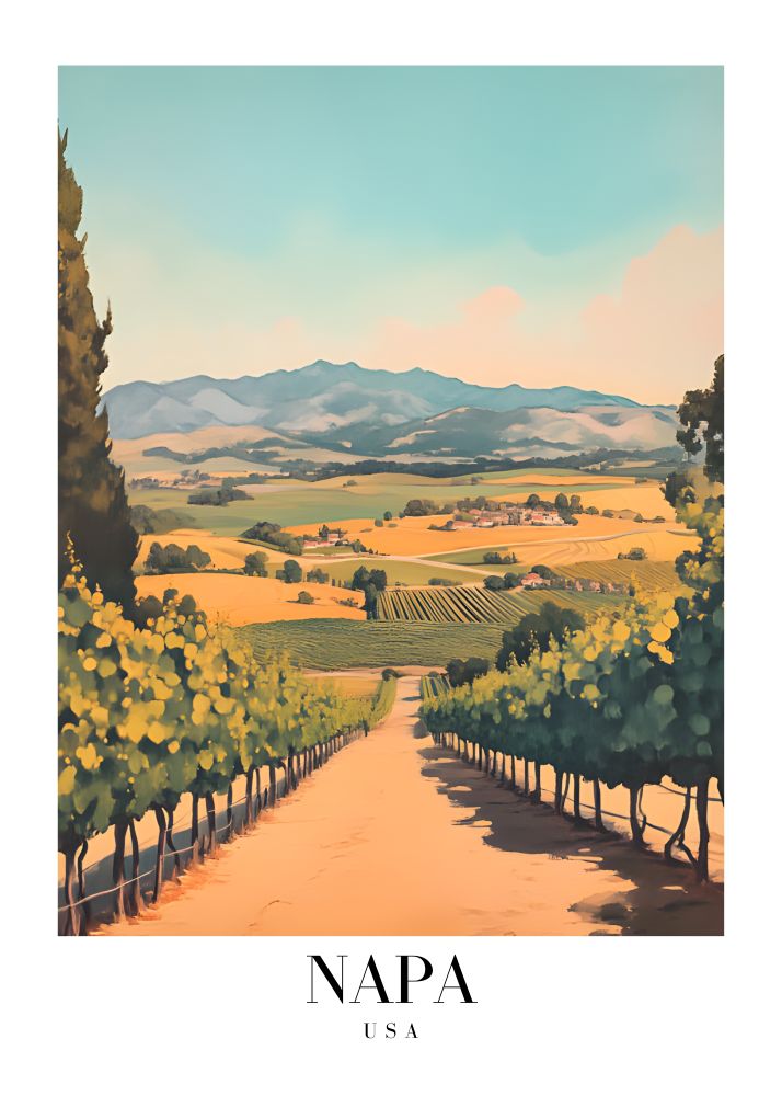 DAV116 Napa USA Printed | Premium Waterproof & Tear Resistant Full Colour Posters