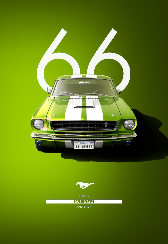 SEC11 Shelby G.T 350 1966 Special Edition Car Poster Printed | Premium Waterproof & Tear Resistant Full Colour Posters