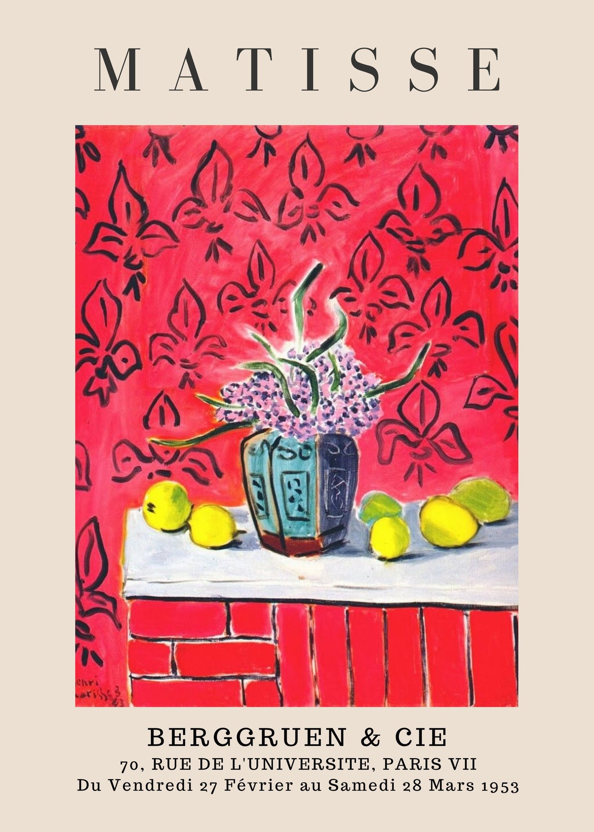 MAT11 Matisse Poster Printed | Premium Waterproof & Tear Resistant Full Colour Posters