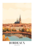 DAV124 Bordeaux France Printed | Premium Waterproof & Tear Resistant Full Colour Posters