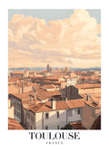 DAV126 Toulouse France Printed | Premium Waterproof & Tear Resistant Full Colour Posters