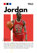 BAS12 Michael Jordan (1963) Printed | Premium Waterproof & Tear Resistant Full Colour Posters