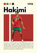 FOOT12 Achraf Hakimi (1998) Printed | Premium Waterproof & Tear Resistant Full Colour Posters