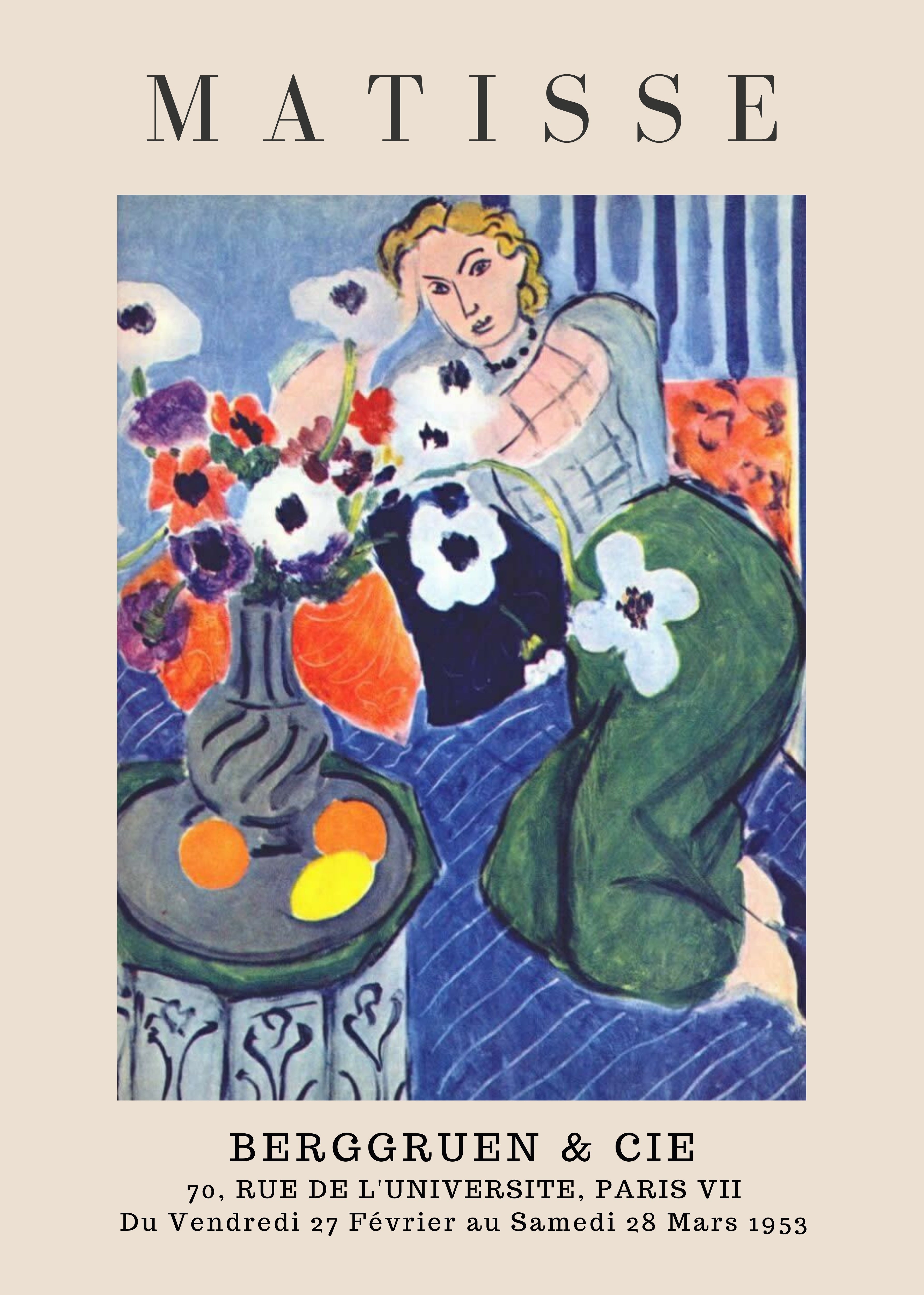 MAT12 Matisse Poster Printed | Premium Waterproof & Tear Resistant Full Colour Posters