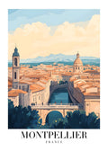 DAV132 Montpellier France Printed | Premium Waterproof & Tear Resistant Full Colour Posters