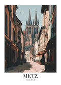 DAV136 Metz France Printed | Premium Waterproof & Tear Resistant Full Colour Posters