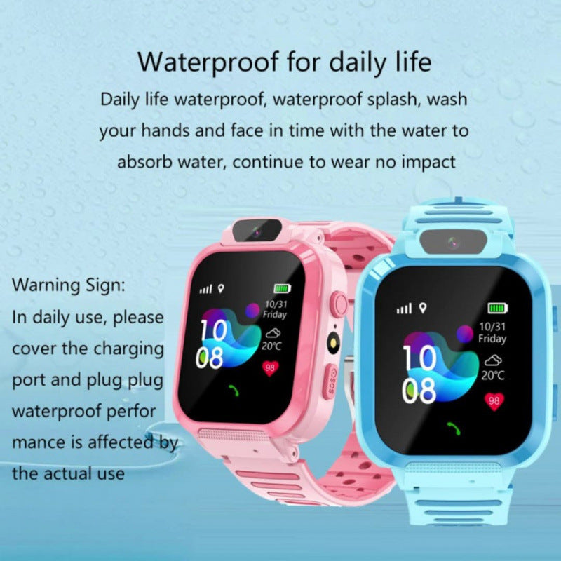 Children's Smart Phone Watch Waterproof Q12 English Multi Language GPS Positioning