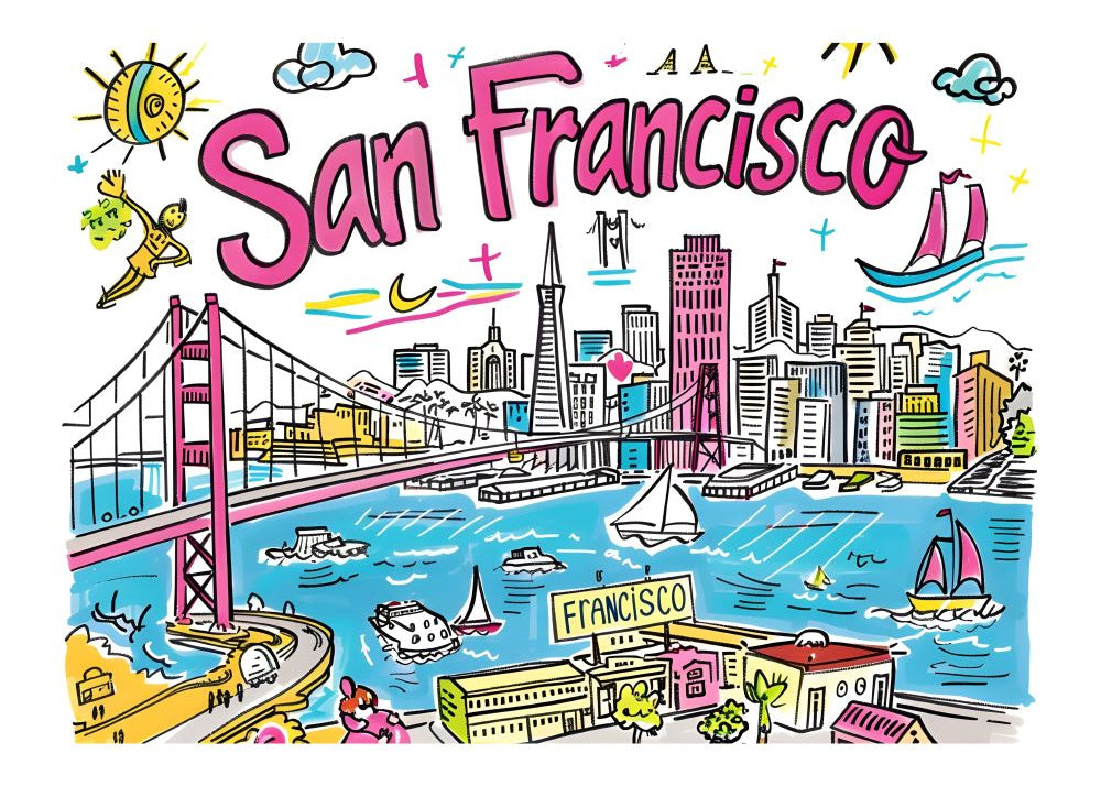 TT08 Trendy Travel Poster Printed | Premium Waterproof & Tear Resistant Full Colour Posters