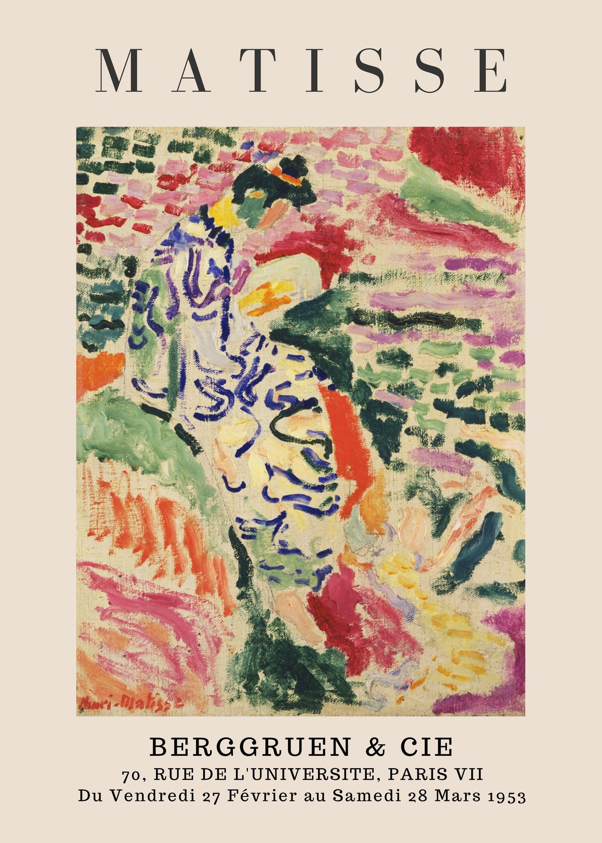 MAT13 Matisse Poster Printed | Premium Waterproof & Tear Resistant Full Colour Posters