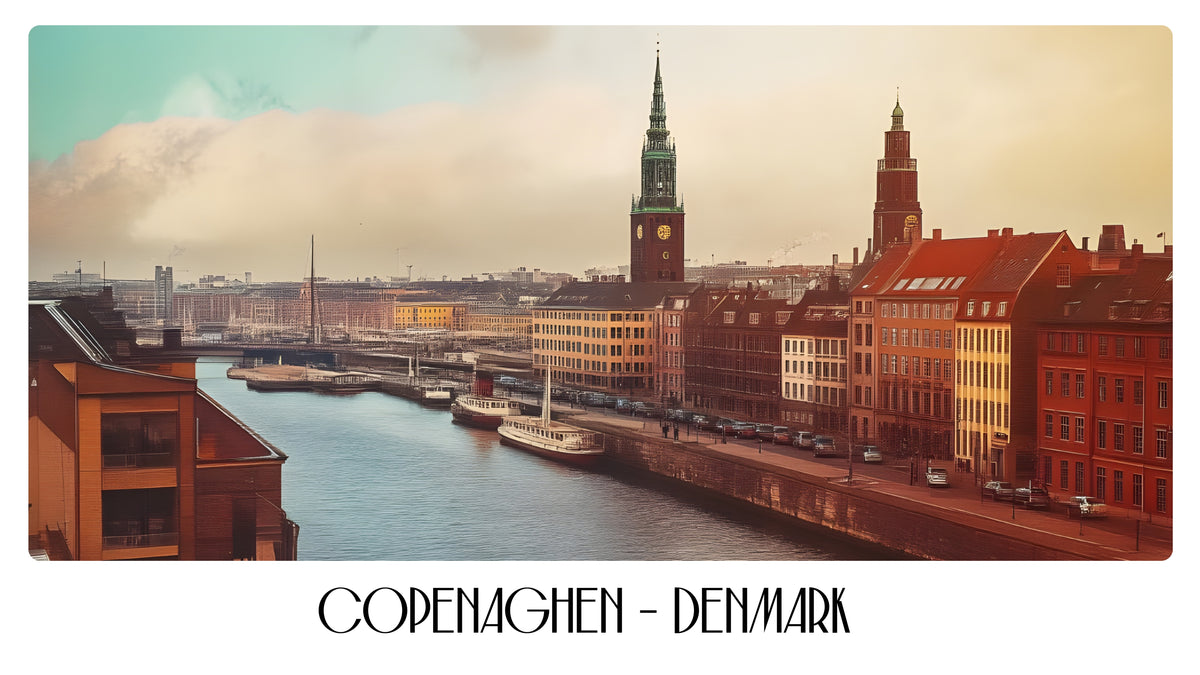 PP13 Copenaghen Denmark Panoramic Premium Waterproof & Tear Resistant Poster