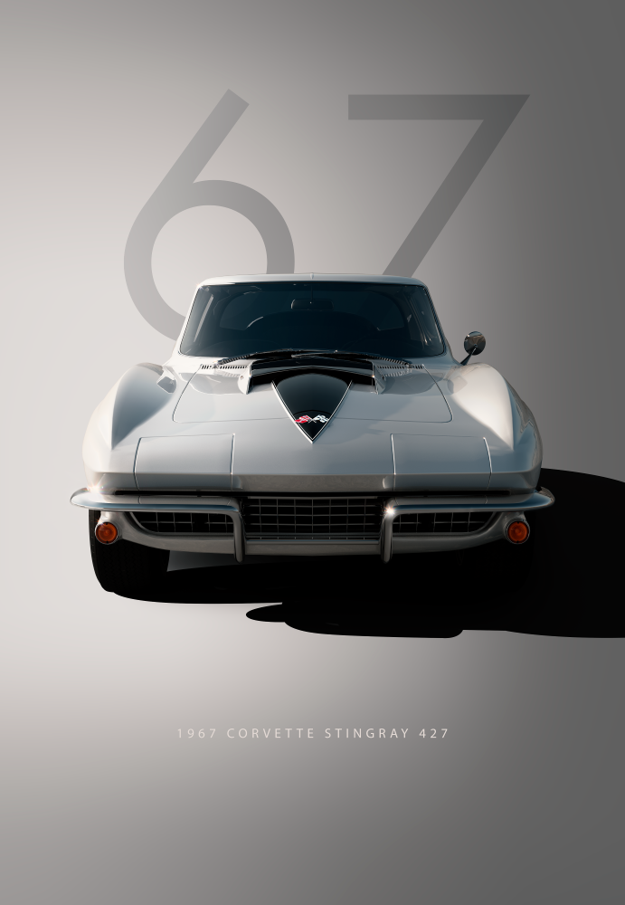 SEC13 1967 Corvette Stingray 427 Special Edition Car Poster Printed | Premium Waterproof & Tear Resistant Full Colour Posters