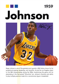BAS13 Magic Johnson (1959) Printed | Premium Waterproof & Tear Resistant Full Colour Posters