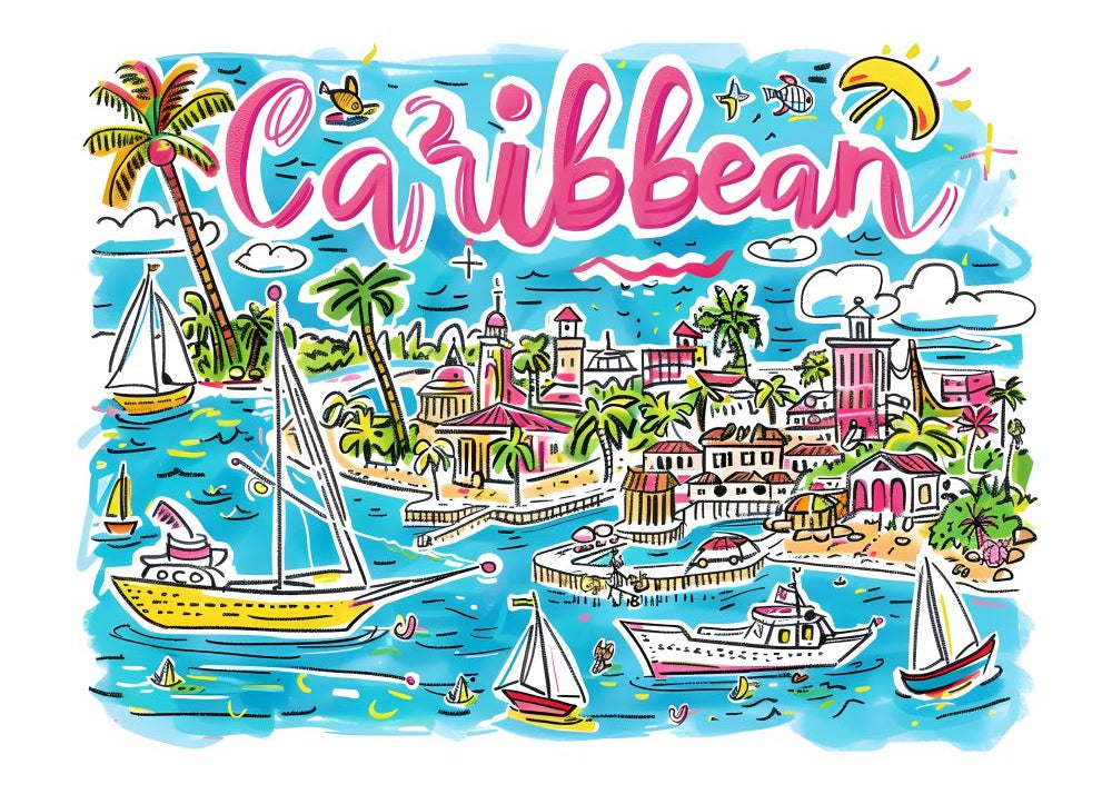 TT08 Trendy Travel Poster Printed | Premium Waterproof & Tear Resistant Full Colour Posters