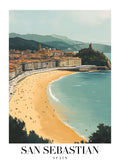 DAV148 San Sebastian Spain Printed | Premium Waterproof & Tear Resistant Full Colour Posters