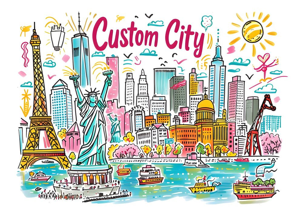 TT08 Trendy Travel Poster Printed | Premium Waterproof & Tear Resistant Full Colour Posters