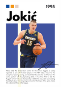BAS14 Nikola Jokic (1995) Printed | Premium Waterproof & Tear Resistant Full Colour Posters