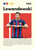 FOOT14 Robert Lewandowski (1988) Printed | Premium Waterproof & Tear Resistant Full Colour Posters