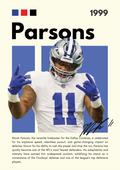 NFL14 Micah Parsons (1999) Printed | Premium Waterproof & Tear Resistant Full Colour Posters