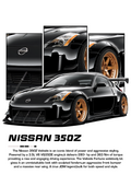 Nissan 350Z Car Poster Printed | Premium Waterproof & Tear Resistant Full Colour Posters