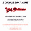 FCBN06 1500mm Outlined boat watercraft names Two Colour