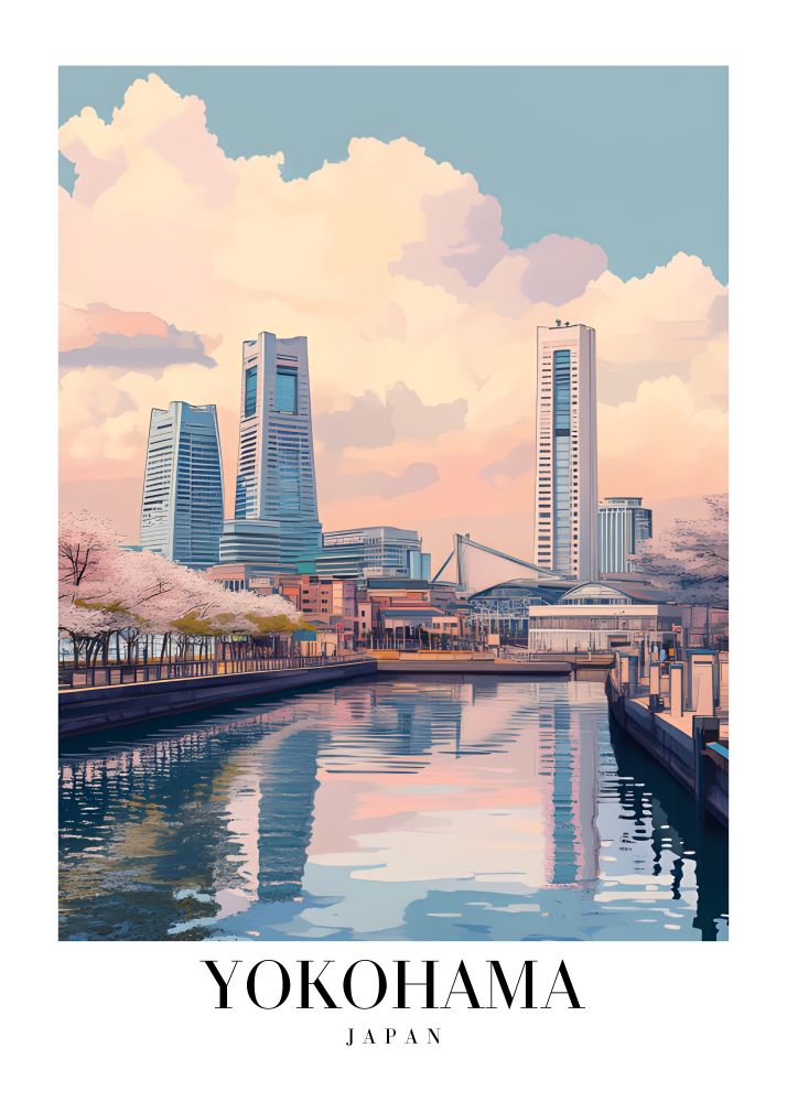DAV153 Yokohama Japan Printed | Premium Waterproof & Tear Resistant Full Colour Posters