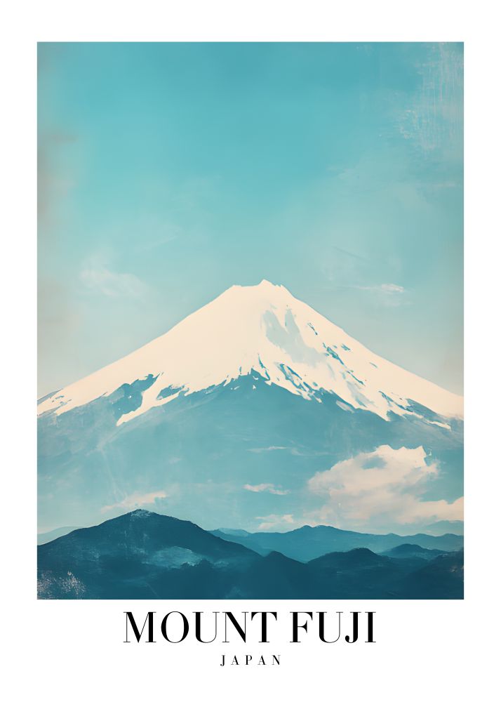 DAV156 Mount Fuji Japan Printed | Premium Waterproof & Tear Resistant Full Colour Posters
