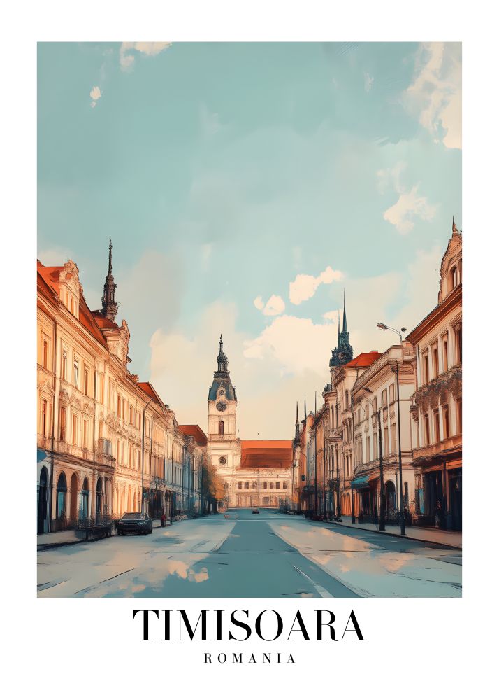 DAV159 Timisoara Romania Printed | Premium Waterproof & Tear Resistant Full Colour Posters