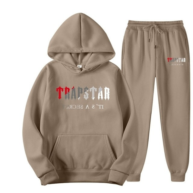 Men's Oversized Letter Print Hoodie and Sweatpants Two-Piece Set